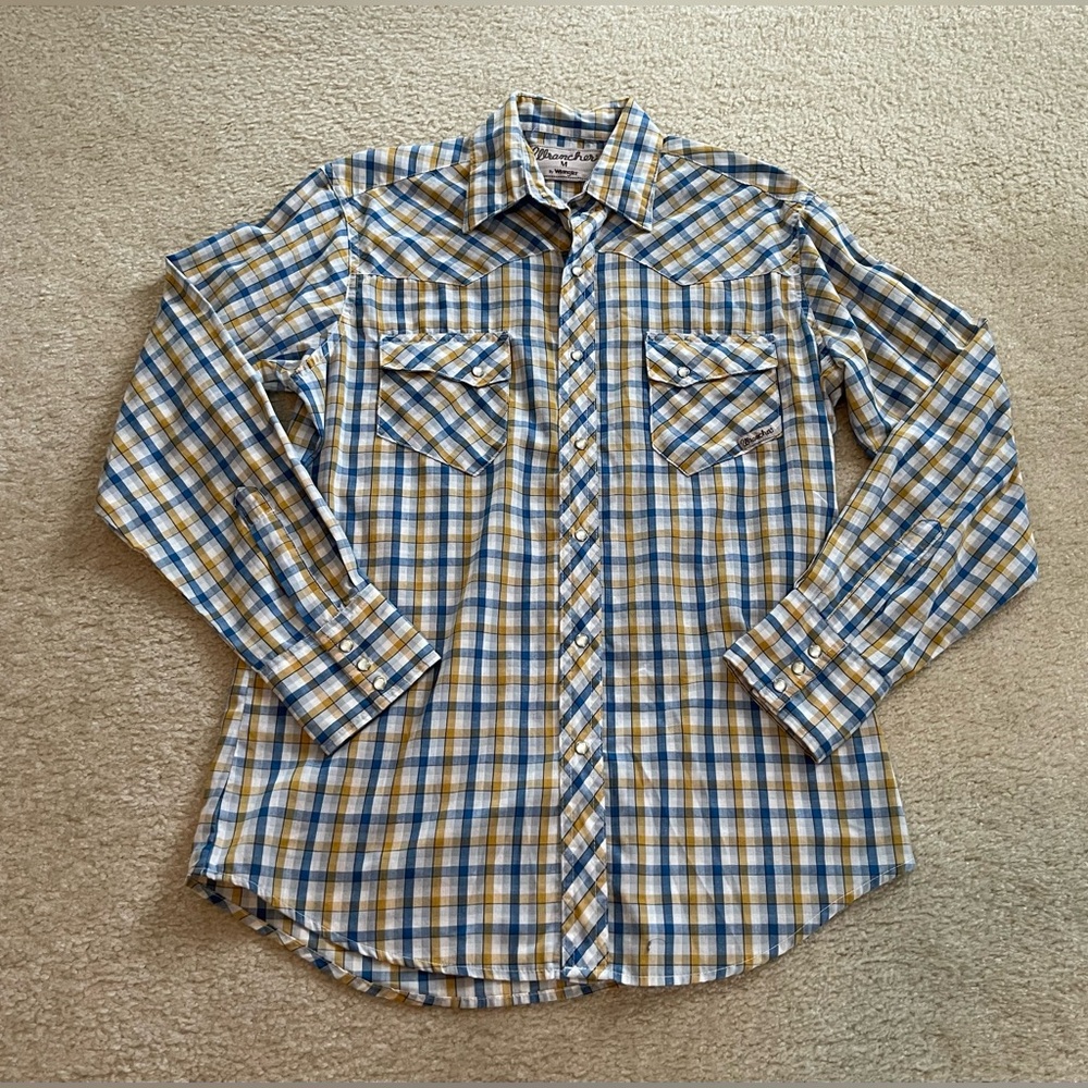 Wrangler - Wrancher - Long Sleeve Pearl Snap Western Shirt - Size: Medium